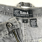 Vintage Y2K Karl Kani Gray Stitch Detail Baggy Denim Shorts