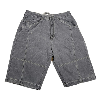 Vintage Y2K Karl Kani Gray Stitch Detail Baggy Denim Shorts