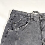 Vintage Y2K Karl Kani Gray Stitch Detail Baggy Denim Shorts