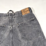 Vintage Y2K Karl Kani Gray Stitch Detail Baggy Denim Shorts