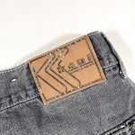Vintage Y2K Karl Kani Gray Stitch Detail Baggy Denim Shorts