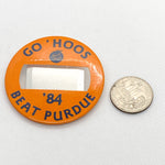 Vintage 1984 Go 'Hoos Beat Purdue UVA Peach Bowl Football Button