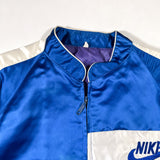 Vintage 80's Blue Satin Nike-Style Track Jacket