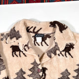 Vintage 90's CDS Moose Tree Fleece Button-Up Jacket