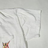 Vintage 80's American Bad Dog Skeleton Pocket Graphic T-Shirt