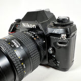 Vintage 1986 Nikon N2020 SLR with AF Nikkor 35–70mm Lens Film Camera