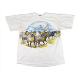 Vintage 1997 Habitat Horses Wrap T-Shirt