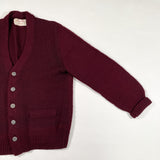 Vintage 60's Hand Knit Wool Cardigan Sweater