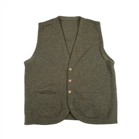 Vintage 60's Wool Cardigan Sweater Vest