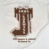 Vintage 90's John & Norman's Restaurant Richmond Pocket T-Shirt