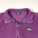Vintage 90's L.L.Bean Outdoors Purple Full-Zip Fleece Sweatshirt