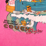 Vintage 80's Bad Dog Professional Couch Surfer Pocket T-Shirt