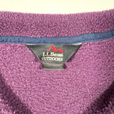 Vintage 90's L.L.Bean Outdoors Purple Full-Zip Fleece Sweatshirt