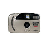Minolta Memory Maker camera on a white background