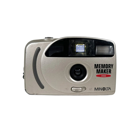 Minolta Memory Maker camera on a white background