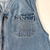 Vintage 90's CZ Basics Light Wash Denim Utility Vest