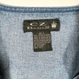 Vintage 90's CZ Basics Light Wash Denim Utility Vest
