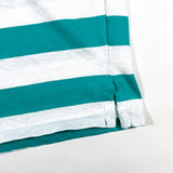 Vintage 90's Land's End Teal Striped Pocket T-Shirt