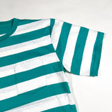 Vintage 90's Land's End Teal Striped Pocket T-Shirt