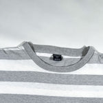 Vintage 90's Land's End Gray Striped Pocket T-Shirt