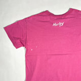 Modern Y2K Hurley Pink Logo Surf Skate Graphic T-Shirt