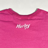 Modern Y2K Hurley Pink Logo Surf Skate Graphic T-Shirt