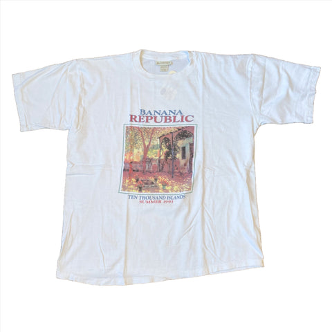 Vintage 1993 Banana Republic Ten Thousand Islands T-Shirt