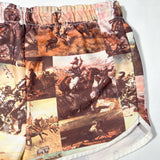 Vintage 70's Sears Western Cowboy Print Running Athletic Shorts