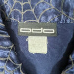 Vintage 90's ODO Spider Web Pattern Satin Button Down Shirt