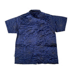 Vintage 90's ODO Spider Web Pattern Satin Button Down Shirt