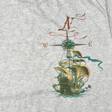 Vintage 90's Shipwreck Rum Caribbean Map Graphic T-Shirt