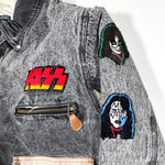 Vintage 80's KISS Patched Canyon River Blues Distressed Jacket