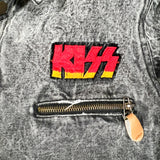 Vintage 80's KISS Patched Canyon River Blues Distressed Jacket
