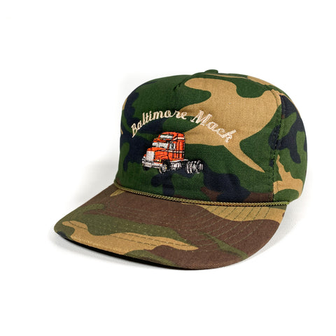 Vintage 80's Baltimore Mack Camo Hat