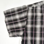 Vintage Y2K Utility Plaid Zip-Up Boxy Fit Shirt