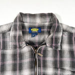 Vintage Y2K Utility Plaid Zip-Up Boxy Fit Shirt