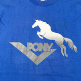 Vintage 80's Pony Silver Logo Graphic T-Shirt