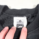 Vintage 80’s Lee Black Raglan Blank Crewneck Sweatshirt