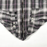 Vintage Y2K Utility Plaid Zip-Up Boxy Fit Shirt