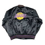 Black Los Angeles Lakers jacket on a white background