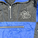 Vintage 90's FUBU Black & Blue 1/4 Zip Nylon Windbreaker Jacket