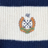 Vintage 80’s Abercrombie & Fitch Navy/Cream Crest Wool Sweater