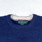 Vintage 80’s Abercrombie & Fitch Navy/Cream Crest Wool Sweater