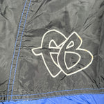 Vintage 90's FUBU Black & Blue 1/4 Zip Nylon Windbreaker Jacket