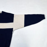 Vintage 80’s Abercrombie & Fitch Navy/Cream Crest Wool Sweater