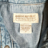 Vintage 80's Banana Republic Safari Denim Pearl Snap Western Shirt
