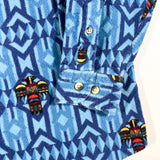 Vintage 90's Nautica Chamois Tribal Totem Button Up Shirt