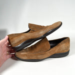 Vintage Y2K Prada Scamosciato Suede Slip-On Women’s Loafer Shoes