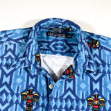 Vintage 90's Nautica Chamois Tribal Totem Button Up Shirt