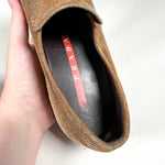 Vintage Y2K Prada Scamosciato Suede Slip-On Women’s Loafer Shoes